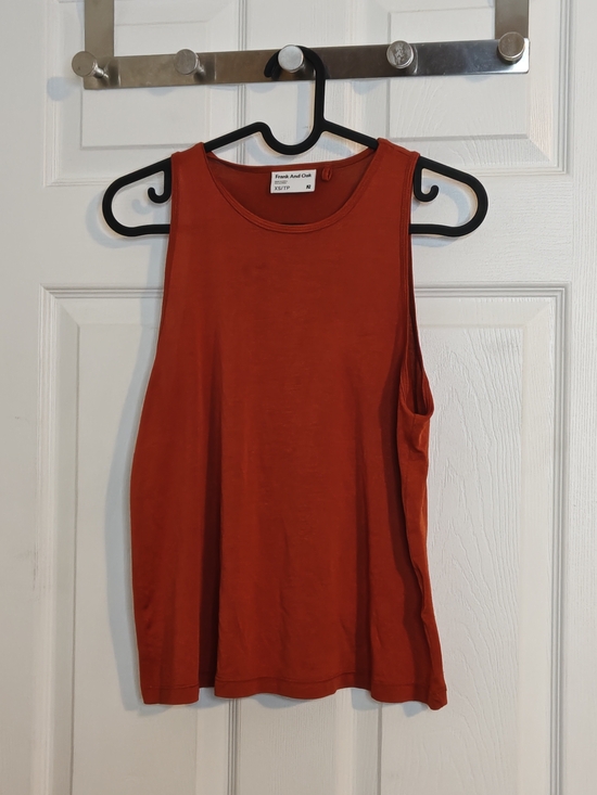 Frank & Oak Tops - Frank & Oak Orange Sleeveless Tank Top Size XS